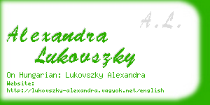 alexandra lukovszky business card